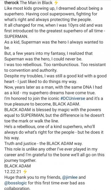 Black Adam release date DC Comics Dwayne Johnson The Rock